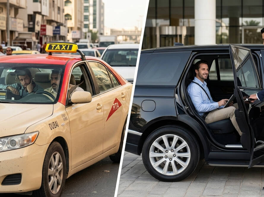 car with driver vs taxi dubai