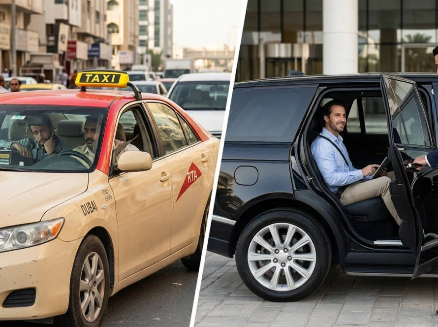 car with driver vs taxi dubai